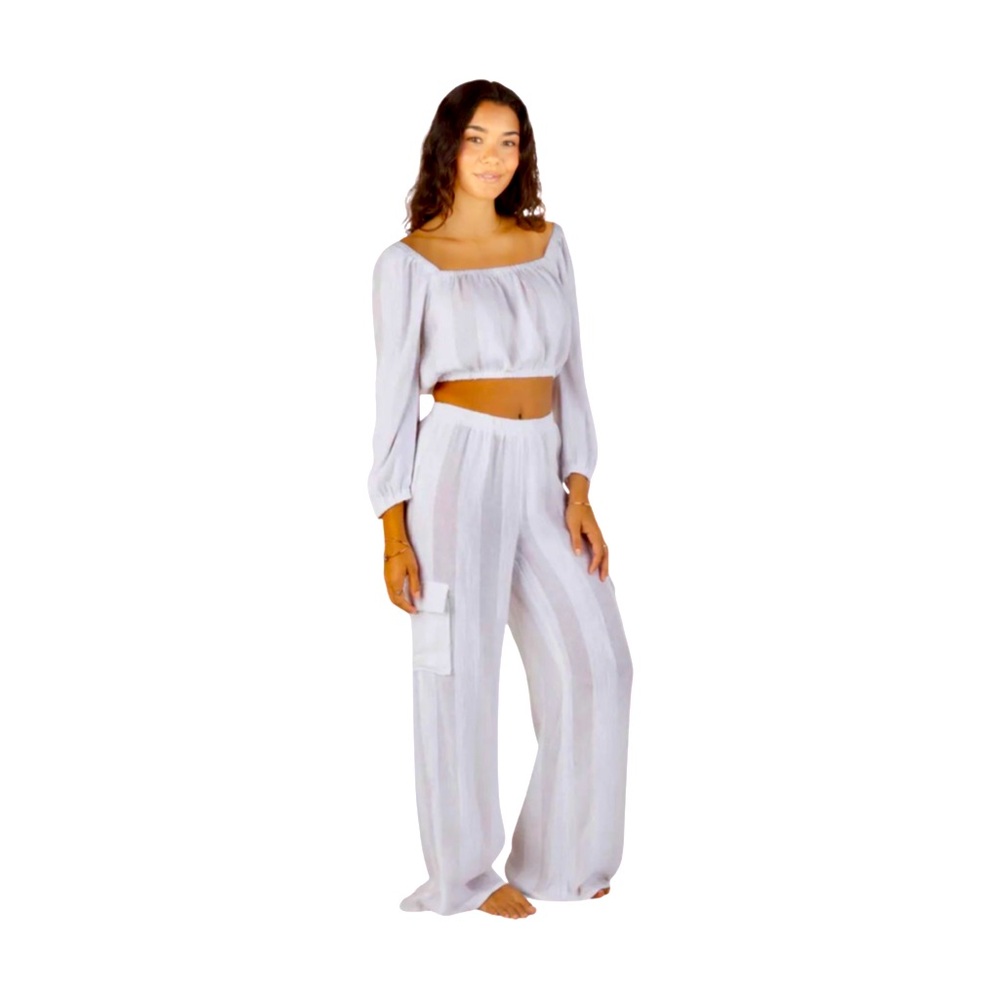Hurley / STRIPE GAUZE CARGO BEACH PANT small
